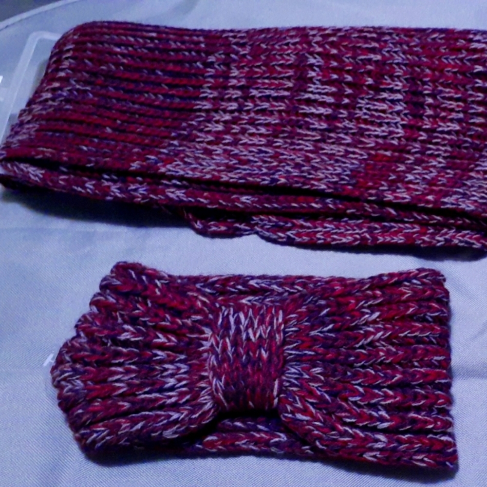 Beautiful scarf and headband set